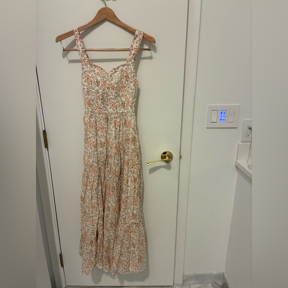 American Eagle Outfitters NWT Cream and Pink Sundress Sleeveless Sweetheart XS
